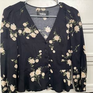 Reformation floral blouse